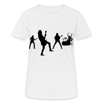 Rock Band - Frauen T-Shirt atmungsaktiv - Weiß - Vorne - AI Model Female 172 dark (172cm)