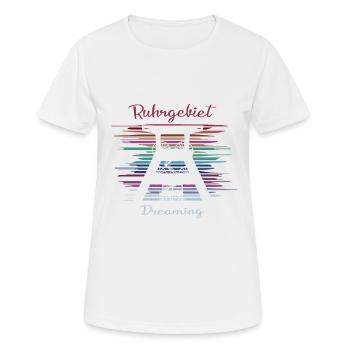 Ruhrgebiet Dreaming - Frauen T-Shirt atmungsaktiv - Weiß - Vorne - AI Model Female 172 dark (172cm)