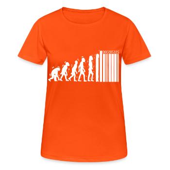 Unique Evolution Design For Consumers Evolution - Women's Breathable T-Shirt - neon orange - Front - AI Model Female 172 dark (172cm)