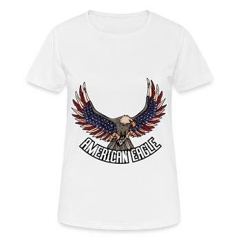 Teeshirt Eagle pour les amoureux des oiseaux avec - T-shirt respirant Femme - blanc - Devant - AI Model Female 172 dark (172cm)