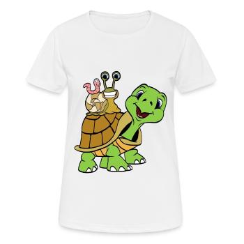 Neuheit Merch. Lustige - Frauen T-Shirt atmungsaktiv - Weiß - Vorne - AI Model Female 172 dark (172cm)