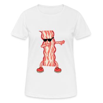 Wenn Speck Liebe ist, ist Speck Leben "tupfen Sie - Frauen T-Shirt atmungsaktiv - Weiß - Vorne - AI Model Female 172 dark (172cm)