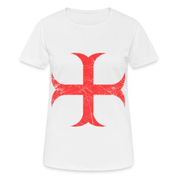 Red Cross Castle Lover Great gift idea for every - Women's Breathable T-Shirt - white - Front - AI Model Female 172 dark (172cm)
