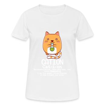 pétrir, pétrir, chatons, farine, cuisson, pâte, - T-shirt respirant Femme - blanc - Devant - AI Model Female 172 dark (172cm)