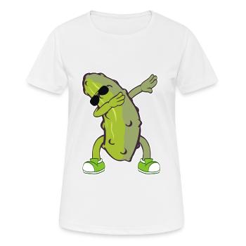 Tamponner le concombre Dab Swag Swagger T-shirt - T-shirt respirant Femme - blanc - Devant - AI Model Female 172 dark (172cm)