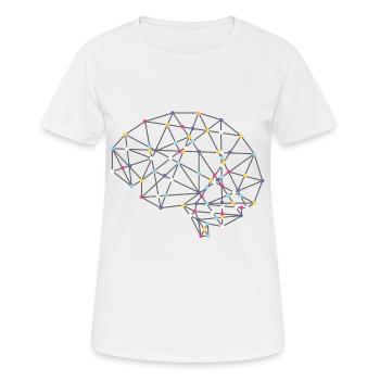 Tee-shirt intelligent pour les gens intelligents - T-shirt respirant Femme - blanc - Devant - AI Model Female 172 dark (172cm)