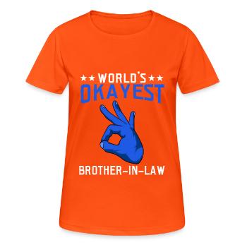 Relative Sister Brother Sibling Collection - Women's Breathable T-Shirt - neon orange - Front - AI Model Female 172 dark (172cm)