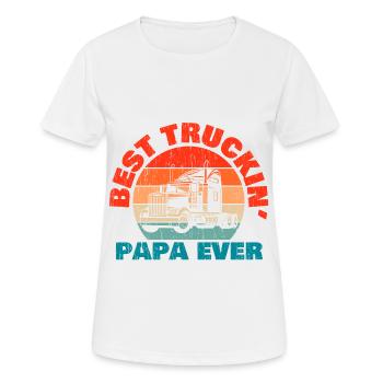 Happy Father's Day Dad Travel Load Apparel Title: - Women's Breathable T-Shirt - white - Front - AI Model Female 172 dark (172cm)
