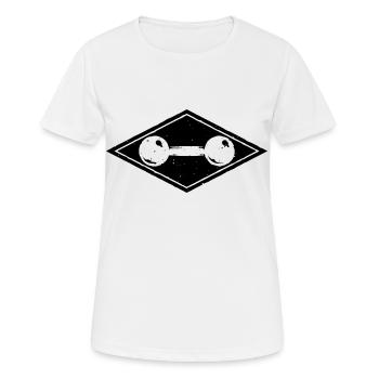 Musculation Haltérophilie Fitness Workout - T-shirt respirant Femme - blanc - Devant - AI Model Female 172 dark (172cm)