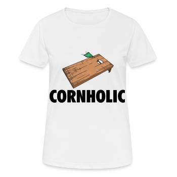 Cornhole - Frauen T-Shirt atmungsaktiv - Weiß - Vorne - AI Model Female 172 dark (172cm)