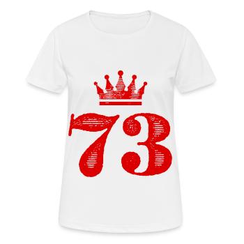 73 Figure de la couronne - T-shirt respirant Femme - blanc - Devant - AI Model Female 172 dark (172cm)