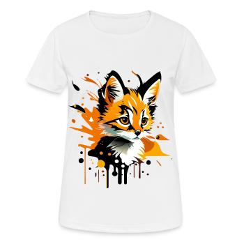 Kitten, Cat - Women's Breathable T-Shirt - white - Front - AI Model Female 172 dark (172cm)