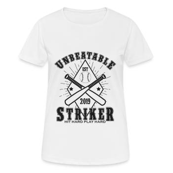 Cool Baseball Baseball Player Striker Gift - Women's Breathable T-Shirt - white - Front - AI Model Female 172 dark (172cm)