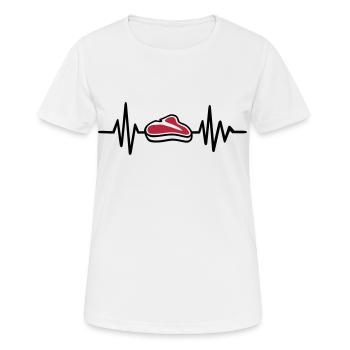 Fleisch - Frauen T-Shirt atmungsaktiv - Weiß - Vorne - AI Model Female 172 dark (172cm)