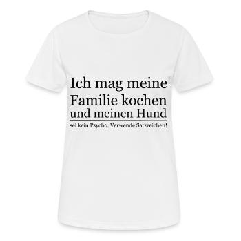 Lehrer Deutsch Spruch Satzzeichen lustig Geschenk - Frauen T-Shirt atmungsaktiv - Weiß - Vorne - AI Model Female 172 dark (172cm)