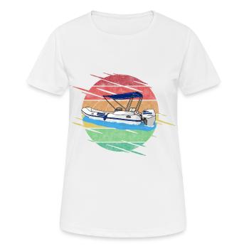 Motorboot Schlauchboot - Frauen T-Shirt atmungsaktiv - Weiß - Vorne - AI Model Female 172 dark (172cm)