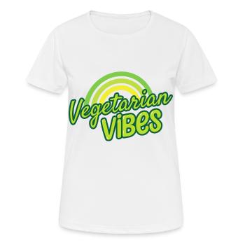 Vegan Vegetarier Pflanzlich Vintage I Geschenk - Frauen T-Shirt atmungsaktiv - Weiß - Vorne - AI Model Female 172 dark (172cm)