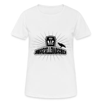 RIP Junggesellenabschied Grabstein Hochzeit - Frauen T-Shirt atmungsaktiv - Weiß - Vorne - AI Model Female 172 dark (172cm)