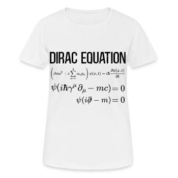 Dirac Equation Mathematisch-relativistische - Frauen T-Shirt atmungsaktiv - Weiß - Vorne - AI Model Female 172 dark (172cm)