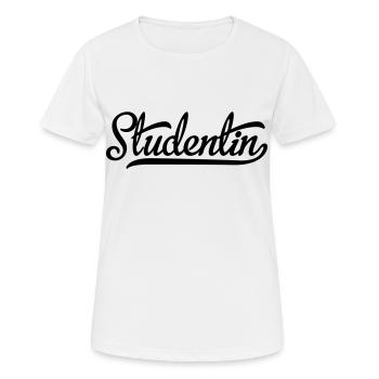 Étudiante - T-shirt respirant Femme - blanc - Devant - AI Model Female 172 dark (172cm)