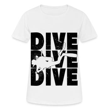 Scuba Dive - Frauen T-Shirt atmungsaktiv - Weiß - Vorne - AI Model Female 172 dark (172cm)