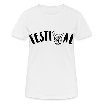 festival - Frauen T-Shirt atmungsaktiv - Weiß - Vorne - AI Model Female 172 dark (172cm)