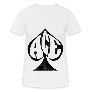 Cartes de poker poker as de pique - T-shirt respirant Femme - blanc - Devant - AI Model Female 172 dark (172cm)