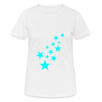 Stern Sternchen Muster Symbol - Frauen T-Shirt atmungsaktiv - Weiß - Vorne - AI Model Female 172 dark (172cm)