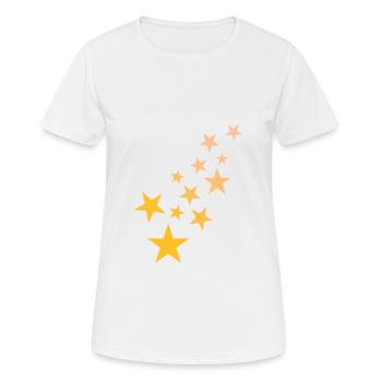 Stern Sternchen Muster Sternenhimmel - Frauen T-Shirt atmungsaktiv - Weiß - Vorne - AI Model Female 172 dark (172cm)