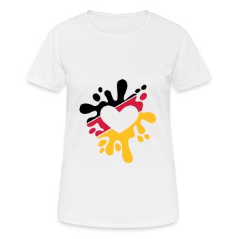 Germany love - Women's Breathable T-Shirt - white - Front - AI Model Female 172 dark (172cm)