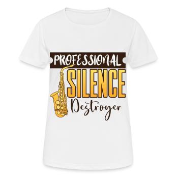 Saxophon Saxophonist Saxophonistin Sax Musikverein - Women's Breathable T-Shirt - white - Front - AI Model Female 172 dark (172cm)