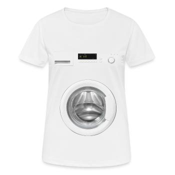 Waschmaschine Kostüm Halloween Lustig Geschenk - Frauen T-Shirt atmungsaktiv - Weiß - Vorne - AI Model Female 172 dark (172cm)