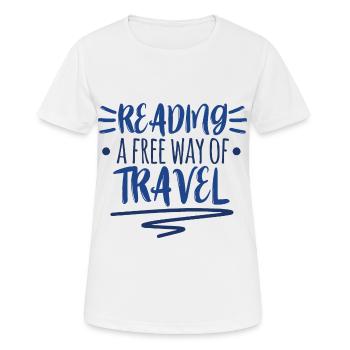 Leseratte Lesen Bücherwurm Buch Bücher Leser - Frauen T-Shirt atmungsaktiv - Weiß - Vorne - AI Model Female 172 dark (172cm)