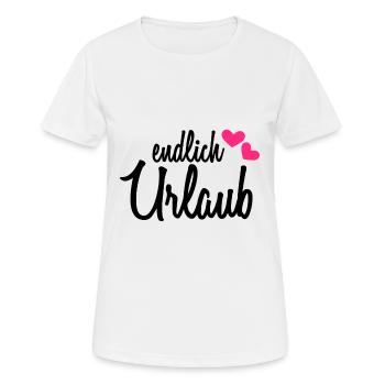 Endlich Urlaub - Frauen T-Shirt atmungsaktiv - Weiß - Vorne - AI Model Female 172 dark (172cm)