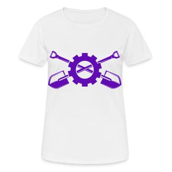 Excavatrice - Seau - T-shirt respirant Femme - blanc - Devant - AI Model Female 172 dark (172cm)