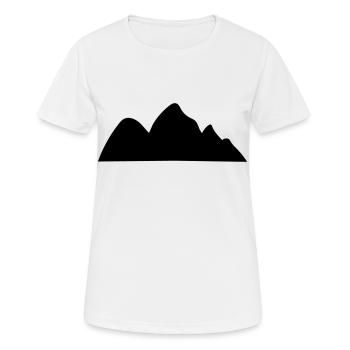 Berge Berg Gebirge Mountain 12 Zeichenfläche 13 - Frauen T-Shirt atmungsaktiv - Weiß - Vorne - AI Model Female 172 dark (172cm)