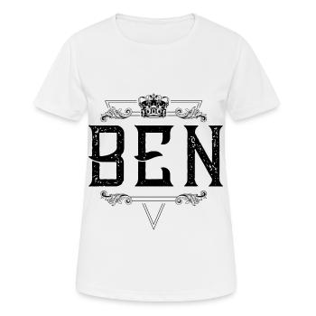 Ben Name - Frauen T-Shirt atmungsaktiv - Weiß - Vorne - AI Model Female 172 dark (172cm)