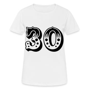 30 - Nombre - Nombre - T-shirt respirant Femme - blanc - Devant - AI Model Female 172 dark (172cm)