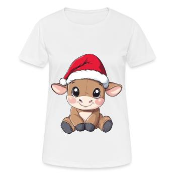 Taurus Christmas Sweet Cute Xmas Christmassy - Women's Breathable T-Shirt - white - Front - AI Model Female 172 dark (172cm)