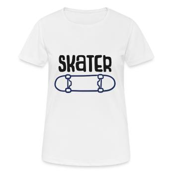 Skater Skateboard Halfpipe Board Sport Freestyle - Women's Breathable T-Shirt - white - Front - AI Model Female 172 dark (172cm)