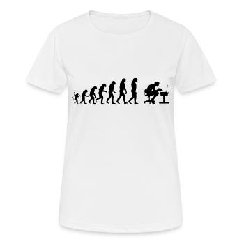 Computer Evolution - Women's Breathable T-Shirt - white - Front - AI Model Female 172 dark (172cm)