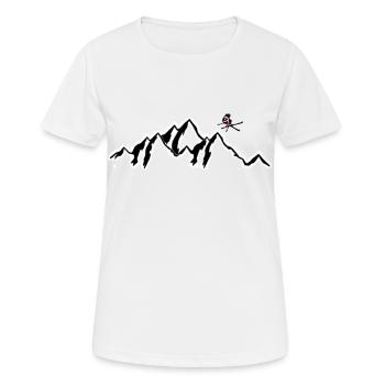 freeskier mountain - Frauen T-Shirt atmungsaktiv - Weiß - Vorne - AI Model Female 172 dark (172cm)