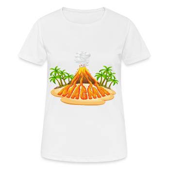 Magma Lava Liquid lettrage - T-shirt respirant Femme - blanc - Devant - AI Model Female 172 dark (172cm)