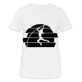 Saut à la perche - T-shirt respirant Femme - blanc - Devant - AI Model Female 172 dark (172cm)