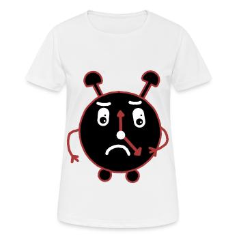 Réveil lundi matin oversleep lève-tard - T-shirt respirant Femme - blanc - Devant - AI Model Female 172 dark (172cm)