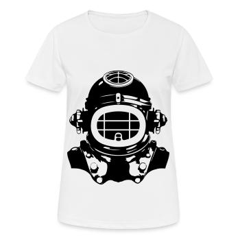 Taucherhelm Tauchen Apnoe Vintage - Frauen T-Shirt atmungsaktiv - Weiß - Vorne - AI Model Female 172 dark (172cm)