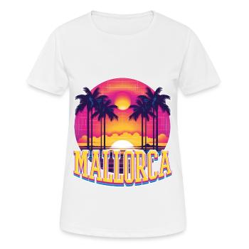 Majorque Espagne Île d’été Palmiers Beach Party - T-shirt respirant Femme - blanc - Devant - AI Model Female 172 dark (172cm)