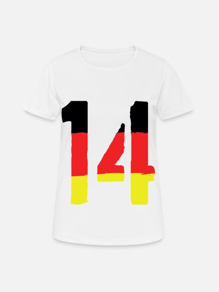 14 Zahl symbol Germany - Frauen T-Shirt atmungsaktiv - Weiß