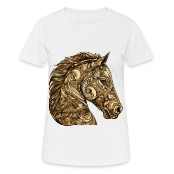 Horse Head Animal - Women's Breathable T-Shirt - white - Front - AI Model Female 172 dark (172cm)