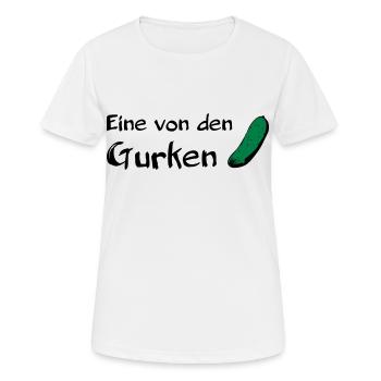 Eine von den Gurken - Frauen T-Shirt atmungsaktiv - Weiß - Vorne - AI Model Female 172 dark (172cm)